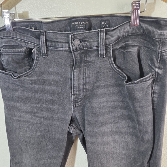 Men’s Lucky Brand 110 Slim Fit Burnout Black Denim Jeans Size W33 L32 - Picture 5 of 14